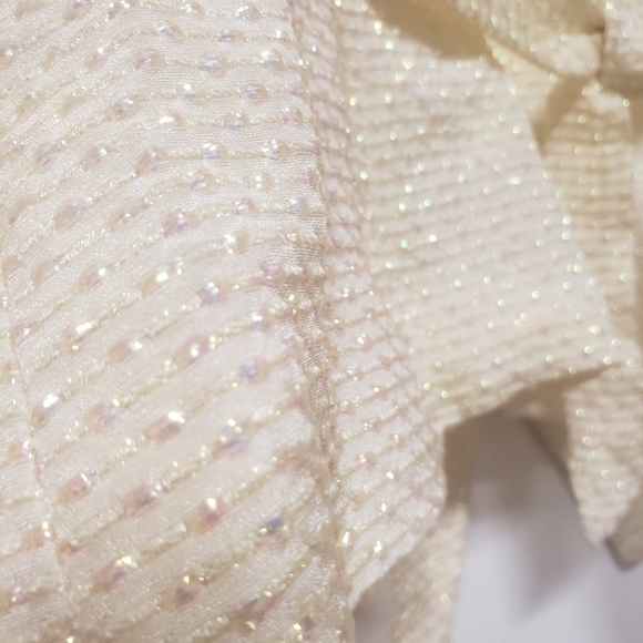 Vintage 80/90s Christian Dior cream iridescent vest - Picture 7 of 11